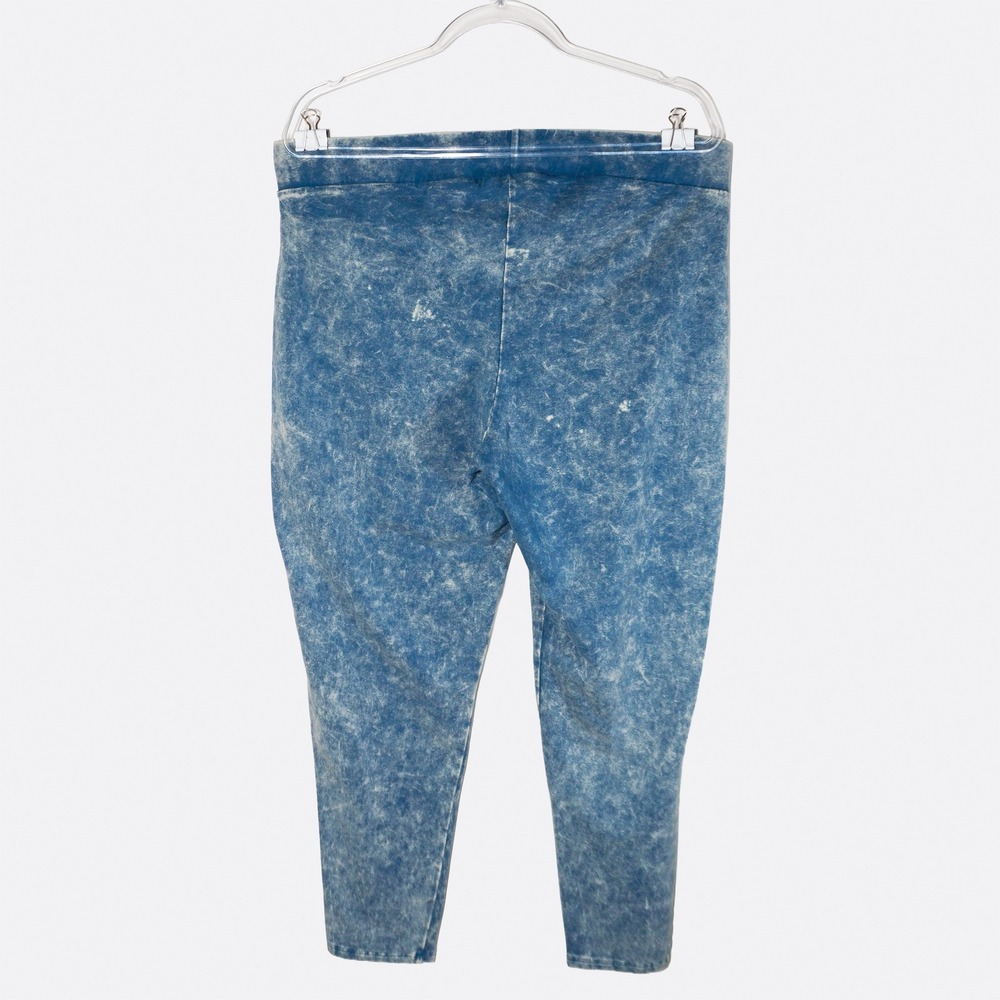 Torrid Acid Wash Leggings Blue Plus Size 3X Stretch Cotton Blend - Picture 3 of 5